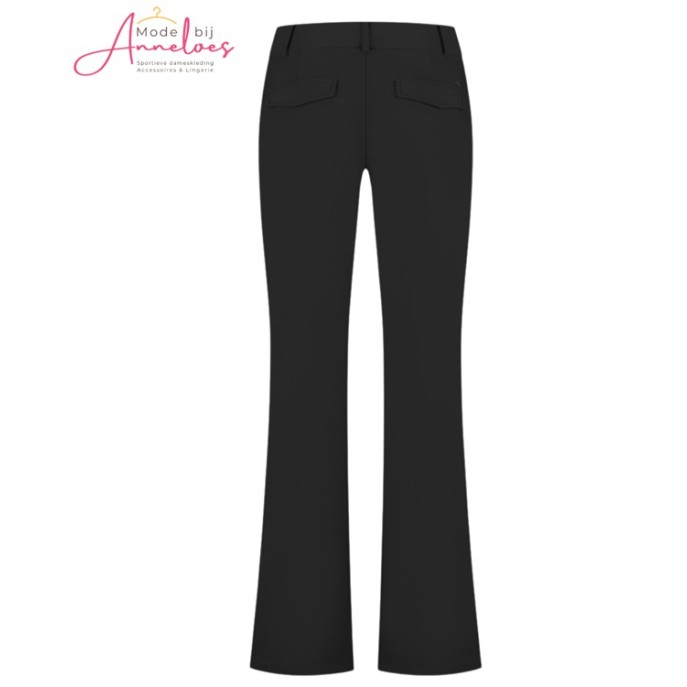 Lady Day Broek Poppy Soft Touch flared Zwart Lady Day Broek Poppy Soft Touch flared Zwart
